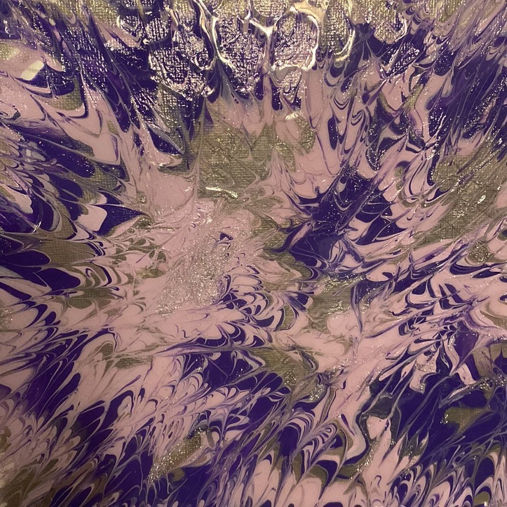 Framed Abstract Acrylic/Resin Art - Picture 4 of 8